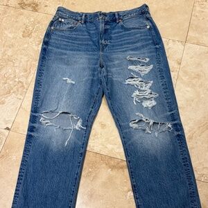 AE77 New York American Eagle NWOT $138 Distressed Slouch Jeans Sz.12